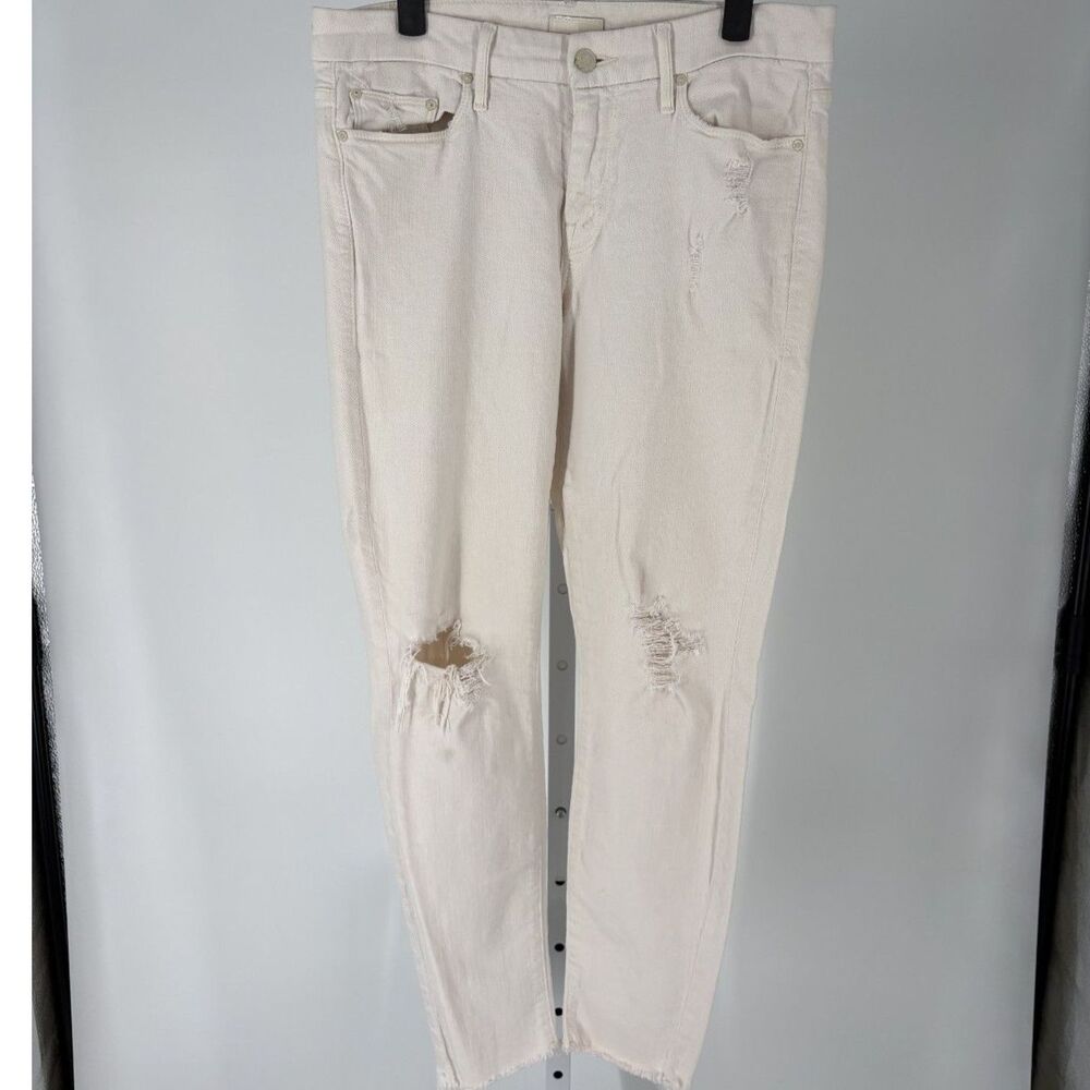 MOTHER The Looker Distressed Skinny Jeans